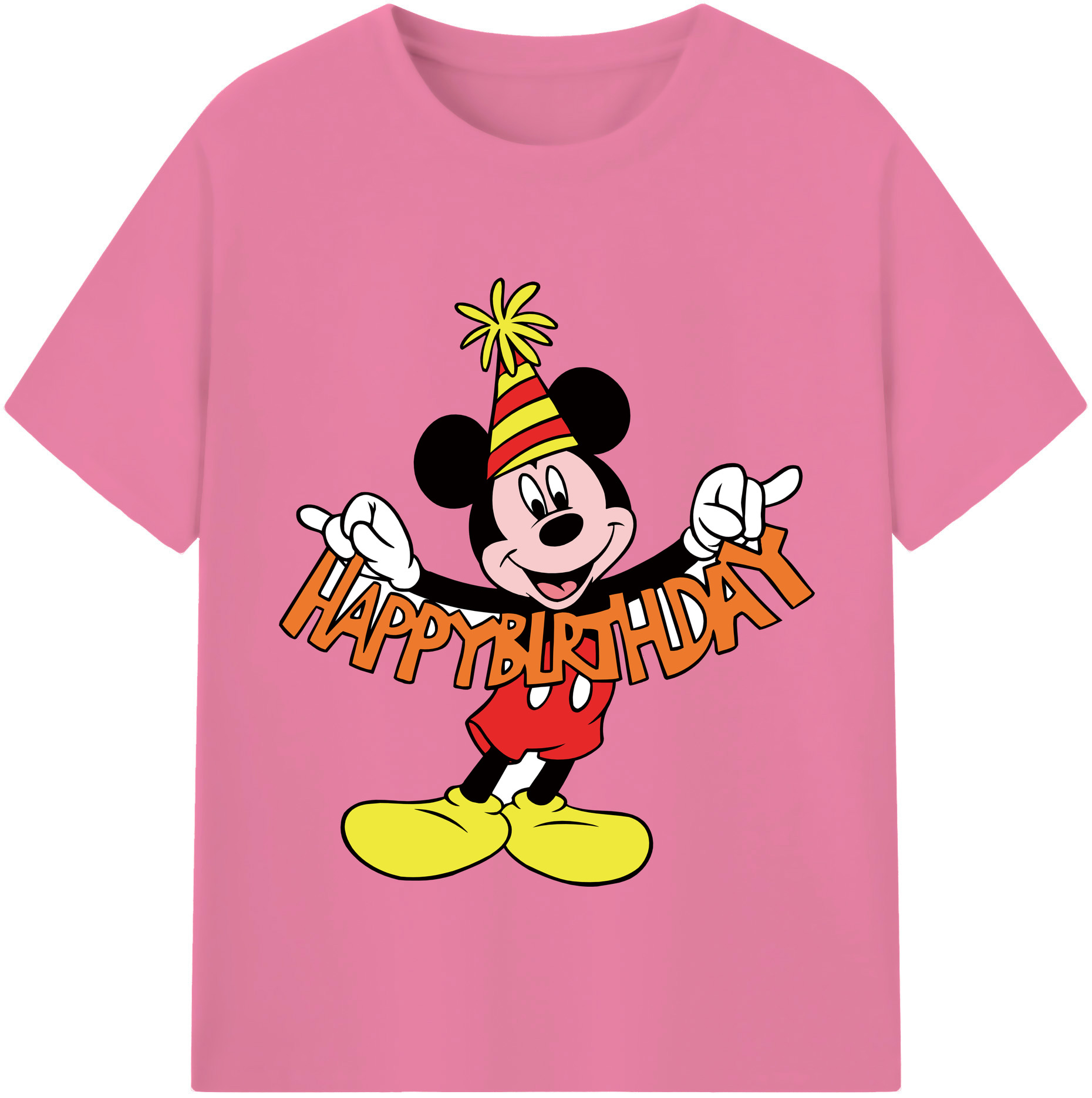 （画像用） ミッキーマウス Mickey Mouse 綿100％半袖Tシャツ（フロントプリント）